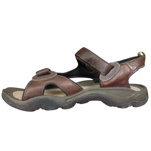 Timberland Trailway Brown Leather Sport Hiking Sandal Shoes BFSP Mens Size 13 M